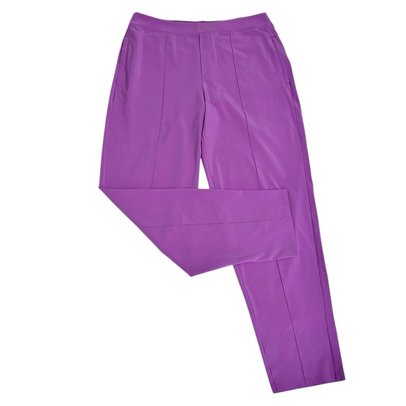 Athleta Brooklyn Heights Vienna Pull On High Rise Pants Size 12 Jazz Purple EUC - Picture 7 of 16
